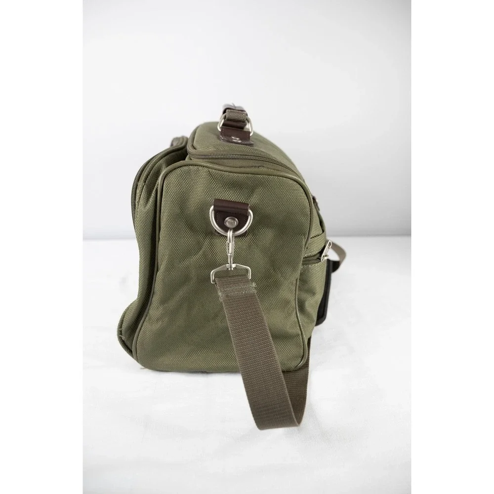 American Tourister Carry‎ On Bag Olive Green Excellent Travel Messenger